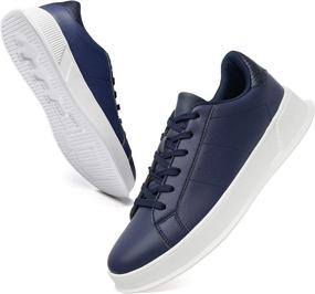img 4 attached to KPP White Walking Plain Shoes Men's Shoes in Athletic