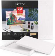 🎨 arteza acrylic paper foldable canvas pad: 8x11 inches, 20 sheets - premium heavyweight acrylic paint paper for painting & mixed media art, diy frame included - 220 lb (360 gsm), acid-free - art supplies logo