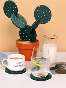 img 2 attached to Coasters Cactus Drinks Flowerpot Novelty