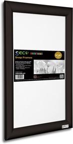 img 4 attached to SECO Front Load Easy Open Snap Frame, 24 x 36 Inches - Black Aluminum Poster/Picture Frame (SN2436Black)