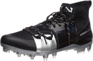 black white men's under armour football shoes логотип