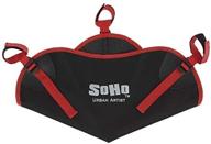 soho urban artist stone bag for tripod or easel - stand bag, weight bag, hammock boom anchor - enhances stability &amp; storage, black with red trim logo