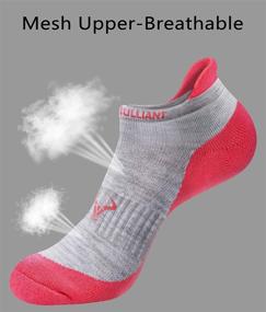 img 1 attached to 6 Pairs of Women's Athletic Socks: BULLIANT Running Socks with Heel Tab and Full Cushioning