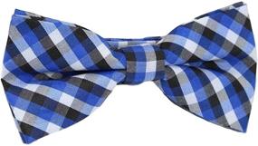 img 3 attached to 👦 Adorable Boys Blue Pre-Tied Bowtie: Striped Design for 1-10 years