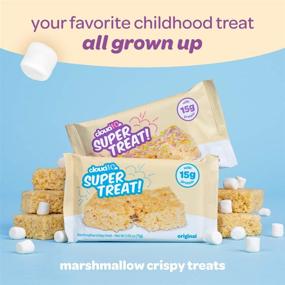 img 1 attached to 🎂 Cloud10 Birthday Cake Marshmallow Rice Crispy Treats - High Protein, Gluten-Free, Kosher, No Artificial Sweeteners - 2.64 Ounce (Pack of 10)