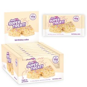 img 4 attached to 🎂 Cloud10 Birthday Cake Marshmallow Rice Crispy Treats - High Protein, Gluten-Free, Kosher, No Artificial Sweeteners - 2.64 Ounce (Pack of 10)