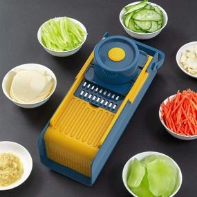 img 3 attached to 🥔 7-in-1 Mandoline Vegetable Slicer Cutter, Grater, and Shredder - Ideal for Potatoes, Vegetables, and Garlic Mincing