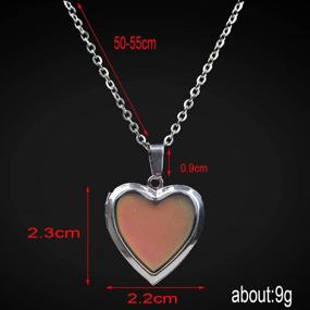 img 2 attached to 🐢 Color Changing Mood Necklace Set with Temperature Sensing Technology - Turtle Butterfly Love Heart Pendants for Emotion Control and Romantic Vibes - Stainless Steel Chain Jewelry (3pcs)