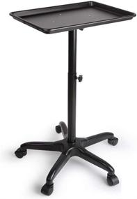 img 4 attached to 🛒 FLOLXNB Salon Tray Cart: The Perfect Rolling Trolley for Clinic, Spa & Tattoo Artists - Premium Aluminum, Adjustable Height, Storage Utility Cart in Sleek Black Design