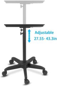 img 1 attached to 🛒 FLOLXNB Salon Tray Cart: The Perfect Rolling Trolley for Clinic, Spa & Tattoo Artists - Premium Aluminum, Adjustable Height, Storage Utility Cart in Sleek Black Design