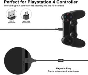 img 3 attached to 🎮 [2 Pack 10FT] 6amLifestyle PS4 Controller Charging Cable, Play and Charge, Micro USB Charger High-Speed Data Sync Cord for Sony Playstation 4 PS4 Slim/Pro Controller, Xbox One S/X Controller, Android