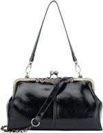 🌸 retro vintage kiss lock imitation leather purse handbag: chic totes bag for women and girls - micom's new small delight logo