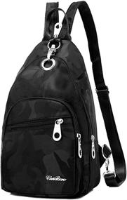 img 4 attached to KARRESLY Unbalance Backpack Crossbody Shoulder Backpacks