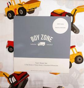 img 1 attached to 🚚 Top-Rated Boy Zone Construction Truck Sheet Set, Twin Size: Find the Perfect Bedding for Truck Enthusiasts!