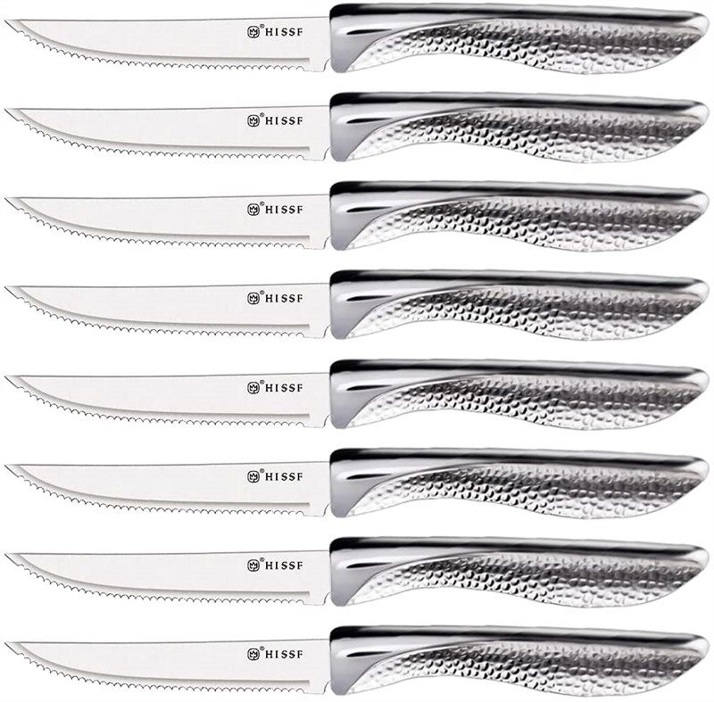 Best Deal for HISSF Serrated Steak Knives Set of 12, Stainless