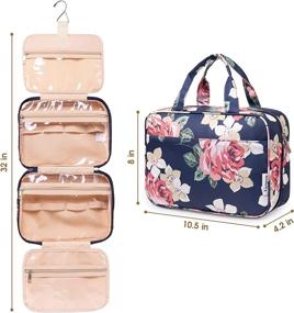 img 1 attached to 💼 Hanging Toiletry Travel Cosmetic Organizer: Streamline your Travel Essentials with Style & Functionality