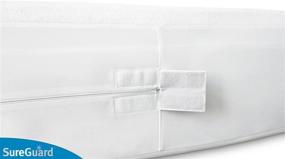 img 1 attached to 🛏️ SureGuard Queen Mattress Encasement (9-12 in. Deep) - 100% Waterproof, Bed Bug Proof, Premium Zippered Six-Sided Cover