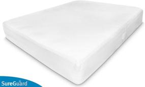 img 2 attached to 🛏️ SureGuard Queen Mattress Encasement (9-12 in. Deep) - 100% Waterproof, Bed Bug Proof, Premium Zippered Six-Sided Cover
