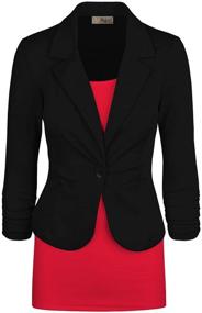 img 2 attached to 🧥 USA-Made Hybrid & Company Women's Casual Office Blazer Jacket for Work