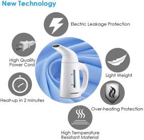 img 2 attached to 👕 URPOWER Updated 180ml Steamer for Clothes: 7-in-1 Multi-Use Handheld Garment Steamer with Fast Heat-up, Portable Design, and Travel Pouch