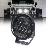 audexen 300w 9 inch round led work light with adjustable mounting bracket - high/low beam driving light for jeep wrangler off road 4x4 truck atv suv logo