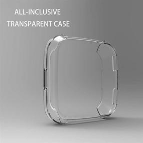 img 1 attached to Pack of 3 Fitbit Versa Screen Protectors - GHIJKL Ultra Slim Soft Full Coverage Case for Fitbit Versa