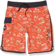 rvca boys eastern trunk rust boys' clothing and swim logo