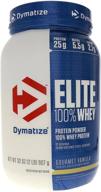 🥛 dymatize elite whey protein isolate gourmet vanilla – top-rated 2.03 lbs protein supplement logo