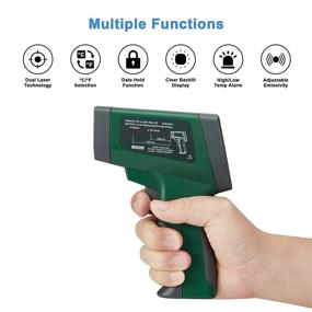 img 2 attached to INKBIRDPLUS Temperature Gun: Accurate Digital Laser Thermometer for Cooking, Pizza Oven, and Reptiles with Backlight -58°F~1382°F