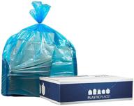 plasticplace 12-16 gallon blue recycling bags - 24x31, 250/case logo