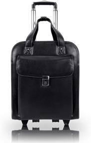 img 3 attached to 💼 Вертикальная портфельная сумка Mcklein USA Pastenello - 15,6" из кожи с съёмными патентованными колёсами, идеальна для профессионалов в движении.