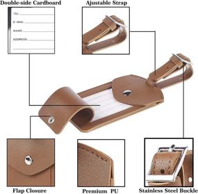 img 2 attached to Sodsay Leather Luggage Baggage Privacy Travel Accessories in Luggage Tags & Handle Wraps