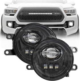 img 4 attached to Black LED Fog Light Assembly – Replacement Fog Lamps for 2016-2021 Tacoma, 2014-2019 4Runner, and 2014-2019 Tundra (Pair)