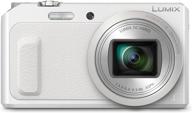 📷 panasonic dmc-zs45w 16 мп цифровая камера: элегантное и потрясающее устройство белого цвета с 3-дюймовым жк-дисплеем. логотип