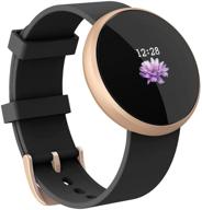 smart watch for women - color touch screen fitness tracker with sleep monitoring, 🌸 waterproof, call & text reminder, gps, auto wake screen - compatible with iphone and android logo