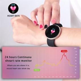 img 1 attached to Smart Watch for Women - Color Touch Screen Fitness Tracker with Sleep Monitoring, 🌸 Waterproof, Call & Text Reminder, GPS, Auto Wake Screen - Compatible with iPhone and Android