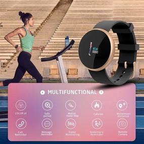 img 3 attached to Smart Watch for Women - Color Touch Screen Fitness Tracker with Sleep Monitoring, 🌸 Waterproof, Call & Text Reminder, GPS, Auto Wake Screen - Compatible with iPhone and Android