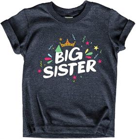 img 4 attached to 👧 Toddler Girls' Clothing: Sister Promoted Announcement Outfit Tops, Tees & Blouses