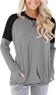 👚 onlypuff women's casual loose fit tunic top pocket shirt with baggy batwing sleeves, s-3xl логотип