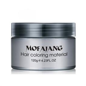 img 2 attached to 🔲 Mofajang Hair Wax Dye: Natural Gray Color Pomade for Temporary Washable Styling