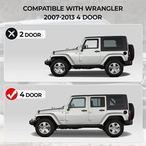 img 2 attached to 🏞️ Medesasi OEM Floor Mat Liners for 2007-2013 Wrangler JK 4 Door - Black All-Weather Guard