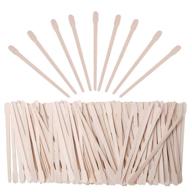 🔥 senkary 600-piece small waxing sticks: wooden wax applicator spatulas for hair eyebrow nose removal (with handle) logo