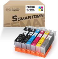 🖨️ s smartomni compatible 270 271 xl ink cartridge replacement for canon pgi-270xl cli-271xl, works with pixma ts8020 ts9020 mg7720 - 1 large black, 1 small black, 1 cyan, 1 magenta, 1 yellow, 1 gray - 6-pack logo