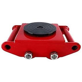 img 4 attached to YaeTek 4 Rollers Industrial Machinery Mover: 6 Ton Capacity Skate Dolly for Effortless 360° Rotation (RED)