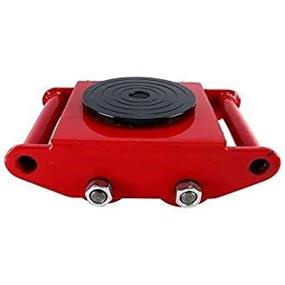 img 3 attached to YaeTek 4 Rollers Industrial Machinery Mover: 6 Ton Capacity Skate Dolly for Effortless 360° Rotation (RED)
