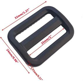 img 2 attached to 🔀 30 Pcs 1 Inch Plastic Triglides Slides: Perfect Webbing Fasteners for Straps & Backpacks