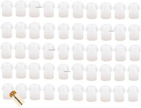 img 4 attached to 🎧 Lsgoodcare 50-Pack White Silicone Rubber Mushroom EarTips Earbuds for Motorola Kenwood Icom Yaesu Baofeng HYT Midland Cobra Radio Surveillance Acoustic Tube Earpiece Headset