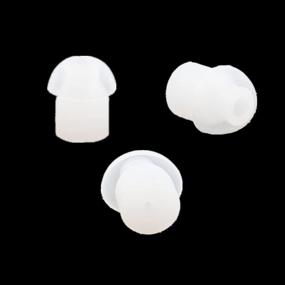 img 3 attached to 🎧 Lsgoodcare 50-Pack White Silicone Rubber Mushroom EarTips Earbuds for Motorola Kenwood Icom Yaesu Baofeng HYT Midland Cobra Radio Surveillance Acoustic Tube Earpiece Headset