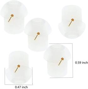 img 2 attached to 🎧 Lsgoodcare 50-Pack White Silicone Rubber Mushroom EarTips Earbuds for Motorola Kenwood Icom Yaesu Baofeng HYT Midland Cobra Radio Surveillance Acoustic Tube Earpiece Headset