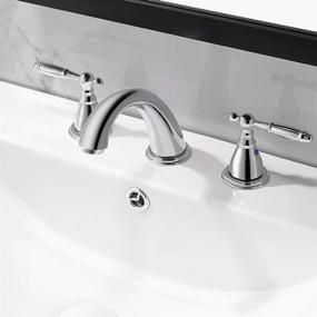 img 3 attached to Widespread Bathroom Sink Faucet PHIESTINA Lavatory WF008 4 C